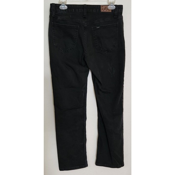Lee Jeans Women Size 8 Regular Fit Straight Leg Mid Rise Stretch Black - Picture 6 of 7